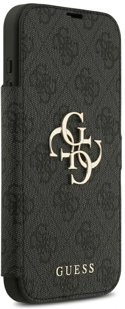 Dėklas Guess Book 4G Metal Logo do iPhone 18 Pro Max / 17 Pro Max juoda