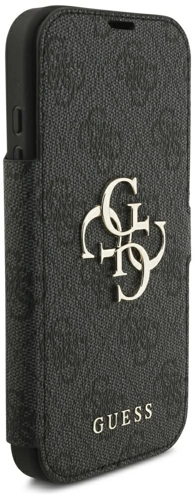 Dėklas Guess Book 4G Metal Logo do iPhone 18 Pro / 17 Pro juoda