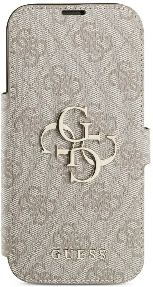 Dėklas Guess Book 4G Metal Logo do iPhone 18 Pro / 17 Pro rožinė