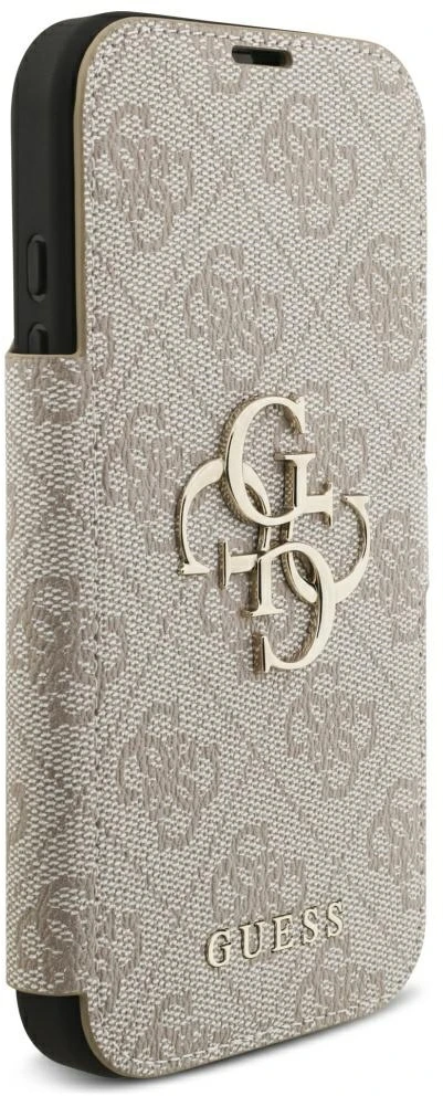 Dėklas Guess Book 4G Metal Logo do iPhone 18 Pro / 17 Pro rožinė