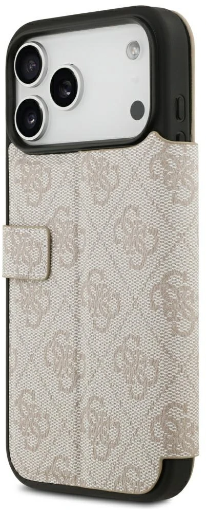 Dėklas Guess Book 4G Metal Logo do iPhone 18 Pro Max / 17 Pro Max rožinė