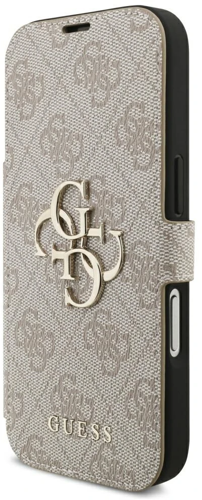 Dėklas Guess Book 4G Metal Logo do iPhone 18 Pro / 17 Pro rožinė