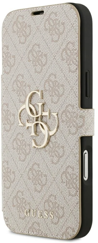 Dėklas Guess Book 4G Metal Logo do iPhone 18 Pro Max / 17 Pro Max rožinė