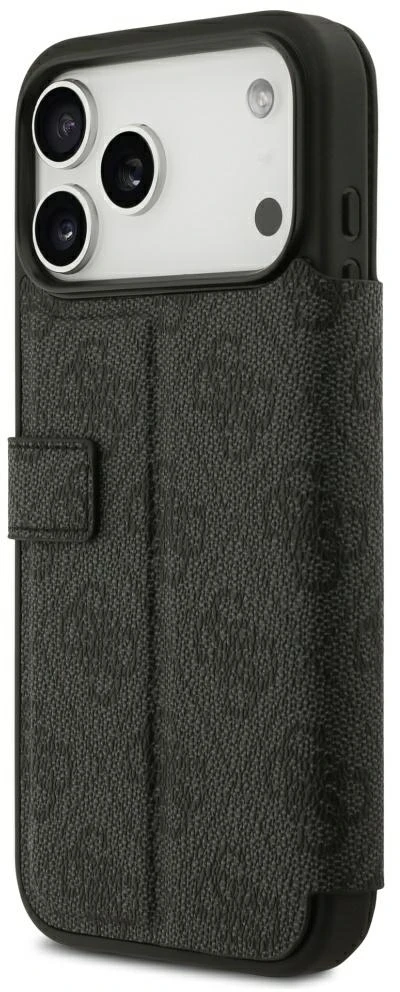 Dėklas Guess Book 4G Metal Logo do iPhone 18 Pro Max / 17 Pro Max juoda