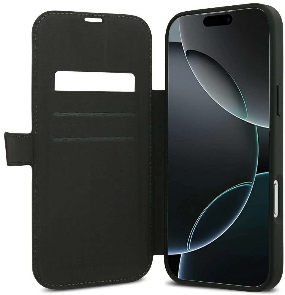 Dėklas Guess Book 4G Metal Logo do iPhone 18 Pro Max / 17 Pro Max ruda