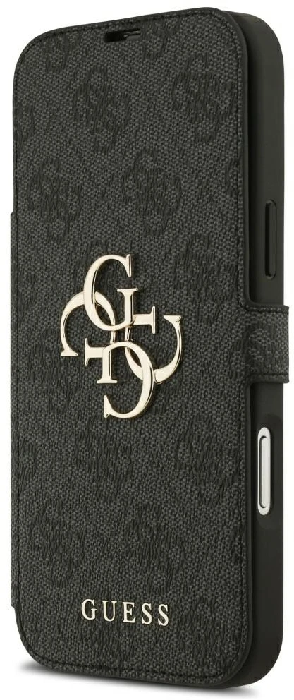 Dėklas Guess Book 4G Metal Logo do iPhone 18 Pro Max / 17 Pro Max juoda