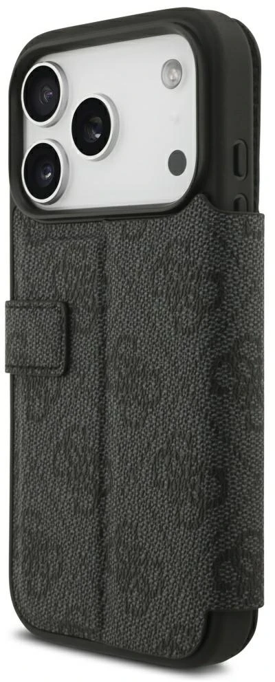 Dėklas Guess Book 4G Metal Logo do iPhone 18 Pro / 17 Pro juoda
