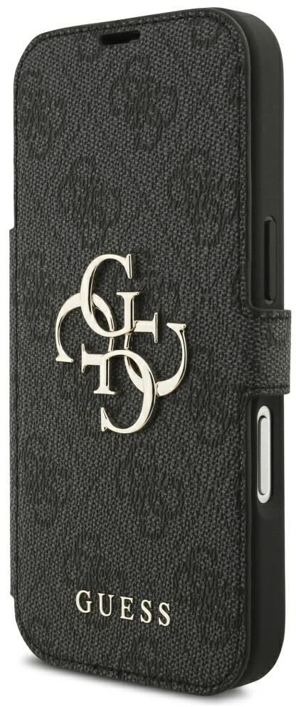 Dėklas Guess Book 4G Metal Logo do iPhone 18 Pro / 17 Pro juoda