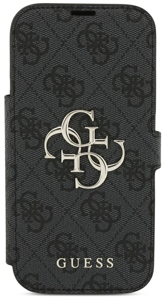 Dėklas Guess Book 4G Metal Logo do iPhone 18 Pro / 17 Pro juoda