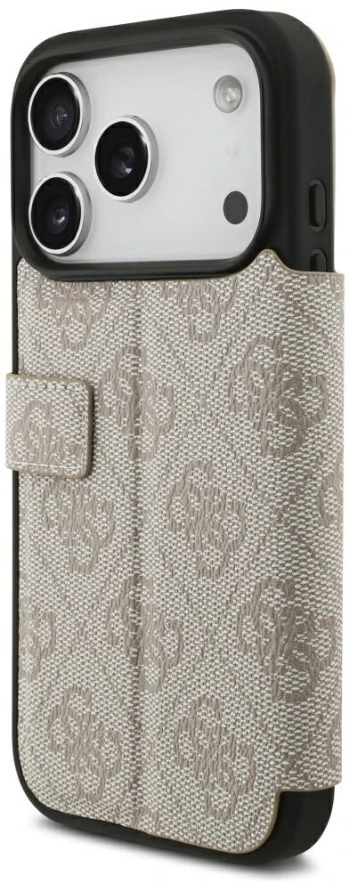 Dėklas Guess Book 4G Metal Logo do iPhone 18 Pro / 17 Pro rožinė