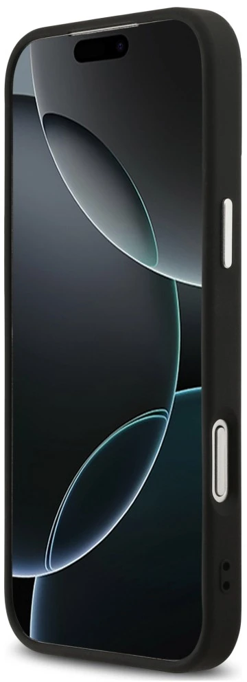 Dėklas Guess Classic Logo MagSafe skirtas iPhone 18 Pro / 17 Pro juodas