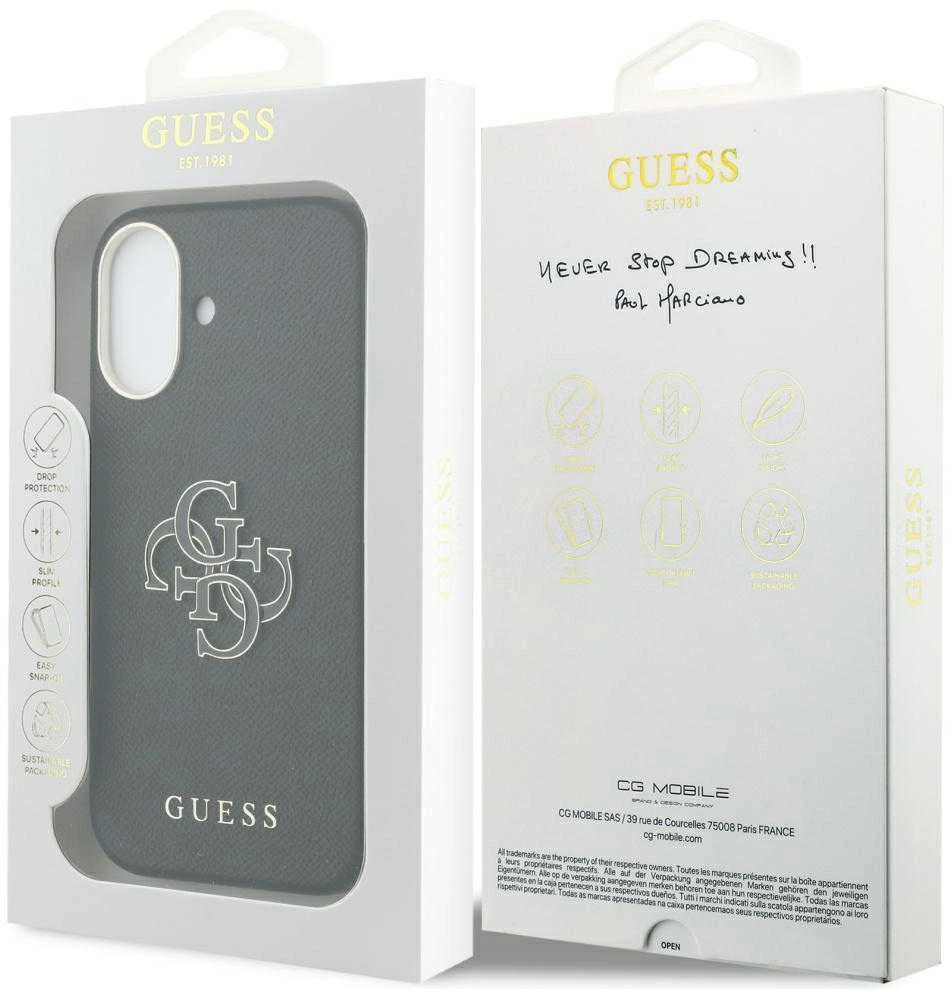GUESS dėklas IPHONE 17 GUHCP17S5PS4RGGK (PU FW Resin Logo) juodas