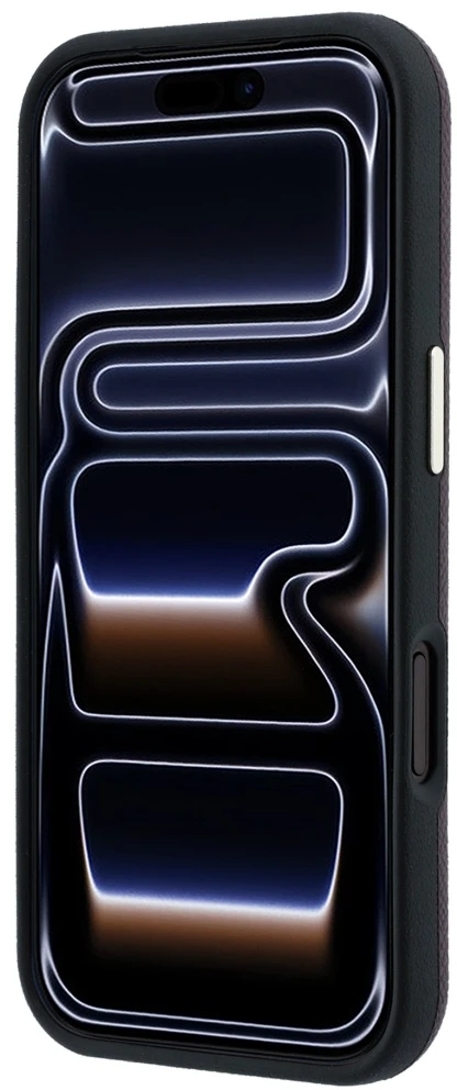 Guess Grained & Big Resin Logo dėklas, skirtas iPhone 18 Pro Max / 17 Pro Max, bordo spalvos