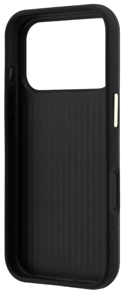Dėklas Guess Grained & Big Resin Logo Case for iPhone 18 Pro Max / 17 Pro Max - Juodas