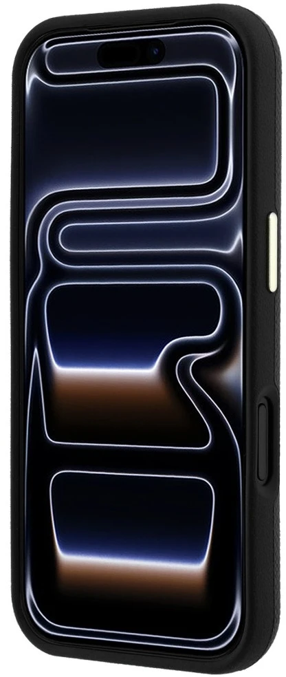 Dėklas Guess Grained & Big Resin Logo Case for iPhone 18 Pro Max / 17 Pro Max - Juodas