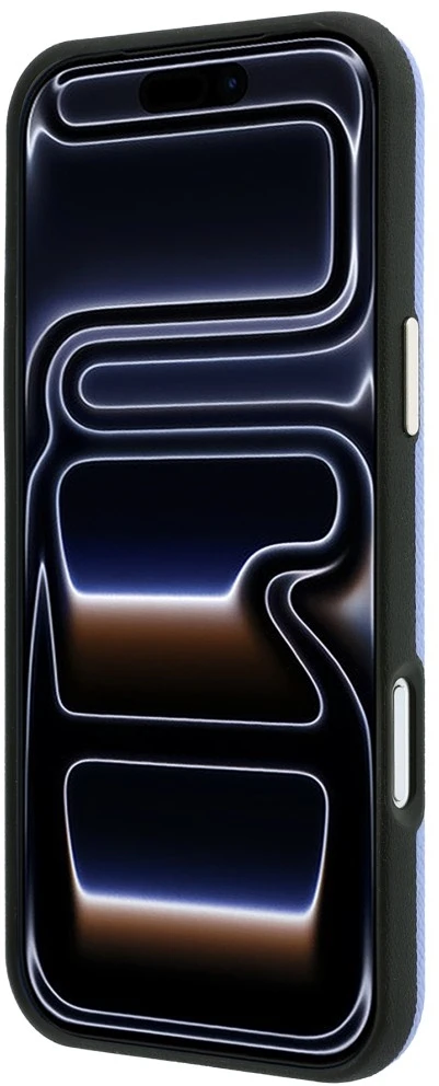 Dėklas Guess Grained Round Strass Logo MagSafe do iPhone 18 Pro / 17 Pro mėlyna