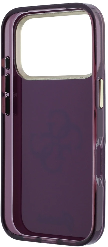 Dėklas Guess IML 4G Script Metal case for iPhone 17 Pro / 18 Pro - burgundy
