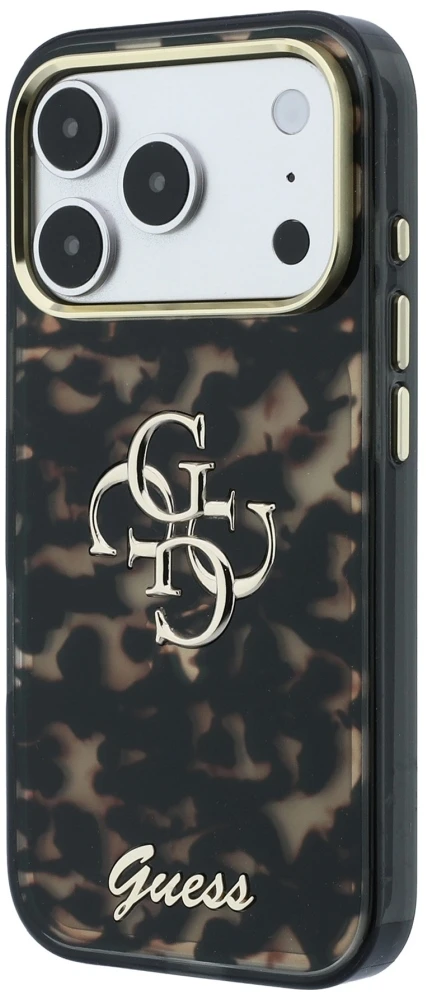 Dėklas Guess IML 4G Script Metal Logo MagSafe Case for iPhone 18 Pro - Burgundy