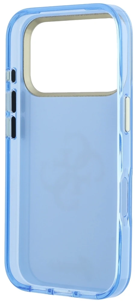 Dėklas Guess IML 4G Script Metal do iPhone 18 Pro / 17 Pro šviesiai mėlyna