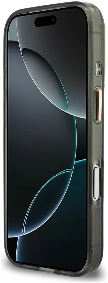 Dėklas Guess IML 4G Script Metal do iPhone 18 Pro Max / 17 Pro Max juoda