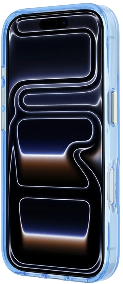 Dėklas Guess IML 4G Script Metal do iPhone 18 Pro / 17 Pro šviesiai mėlyna
