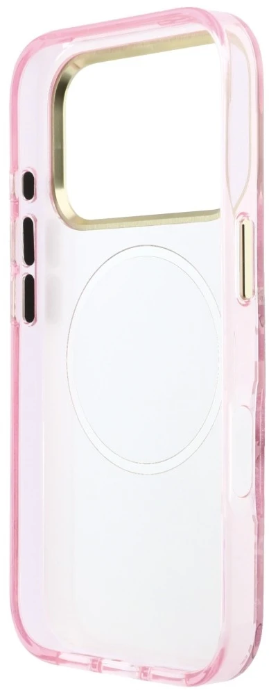 Dėklas Guess IML Glitter Blossom Roses do iPhone 18 Pro / 17 Pro rožinė