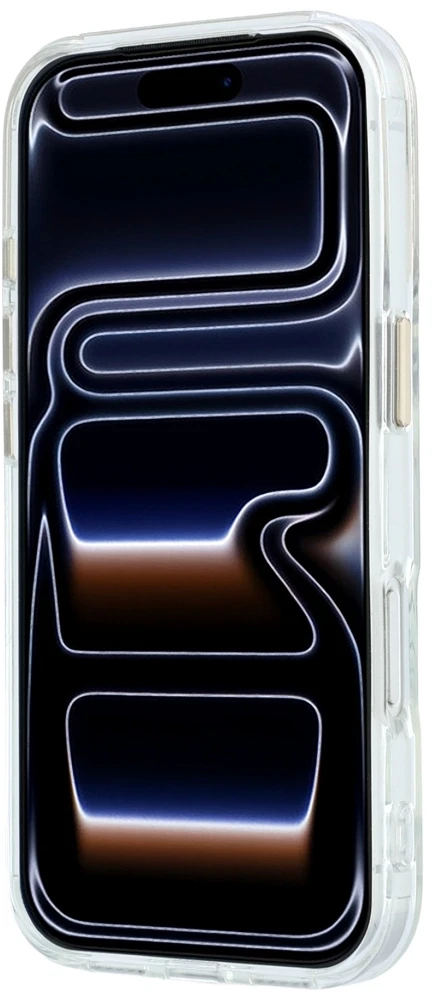 Dėklas Guess IML Ring Stand 360 Script Metal Logo MagSafe Case for iPhone 17 Pro Max / 18 Pro Max - Transparent
