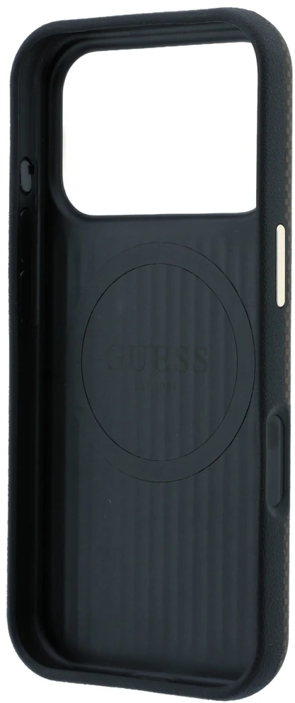 Dėklas Guess Kevlar Triangle Logo MagSafe do iPhone 18 Pro / 17 Pro ruda