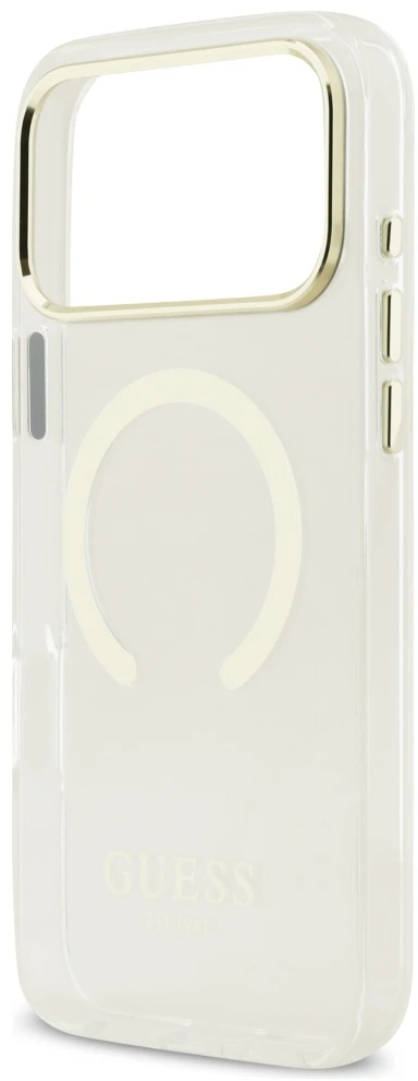Dėklas Guess Metal Outline MagSafe Case for iPhone 17 Pro Max / 18 Pro Max - Gold