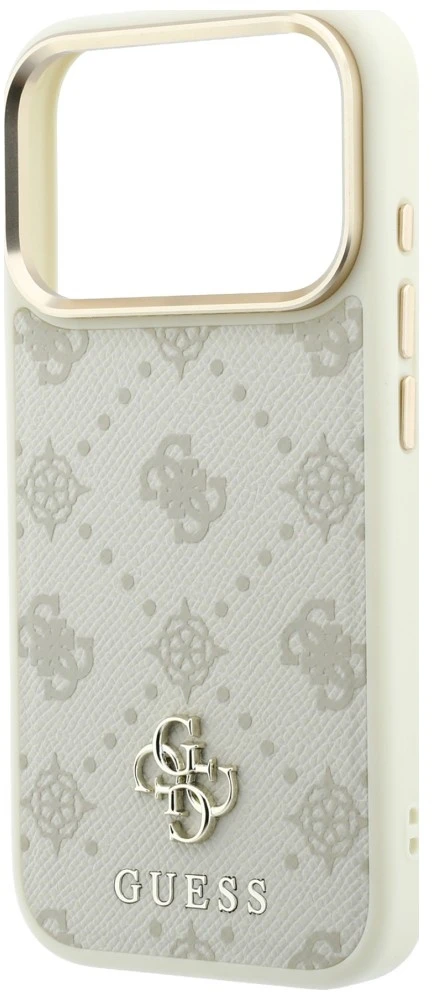 Dėklas Guess Peony 4G Small Logo MagSafe do iPhone 18 Pro Max / 17 Pro Max smėlio spalva