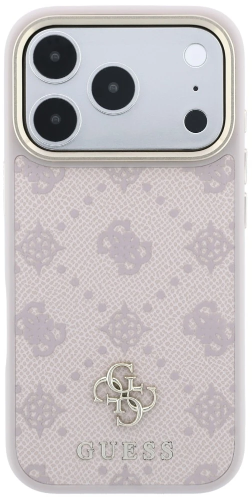Dėklas Guess Peony 4G Small Logo MagSafe iPhone 18 Pro Max / 17 Pro Max rausvas