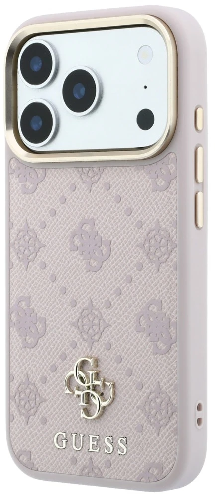 Dėklas Guess Peony 4G Small Logo MagSafe iPhone 18 Pro Max / 17 Pro Max rausvas