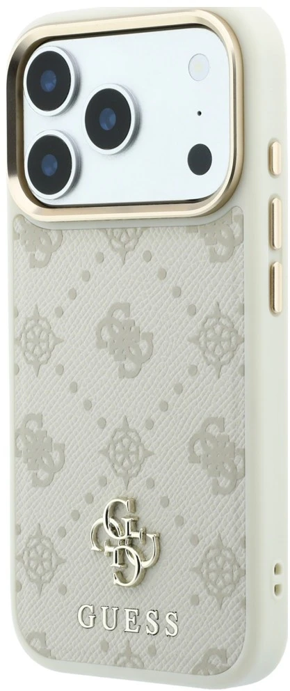 Dėklas Guess Peony 4G Small Logo MagSafe do iPhone 18 Pro Max / 17 Pro Max smėlio spalva