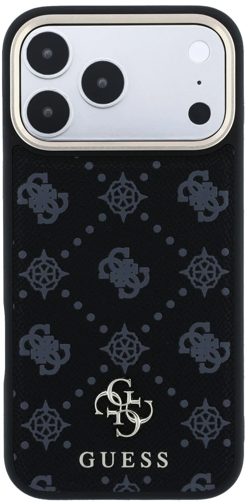 Dėklas Guess Peony 4G Small Logo MagSafe do iPhone 18 Pro Max / 17 Pro Max juoda