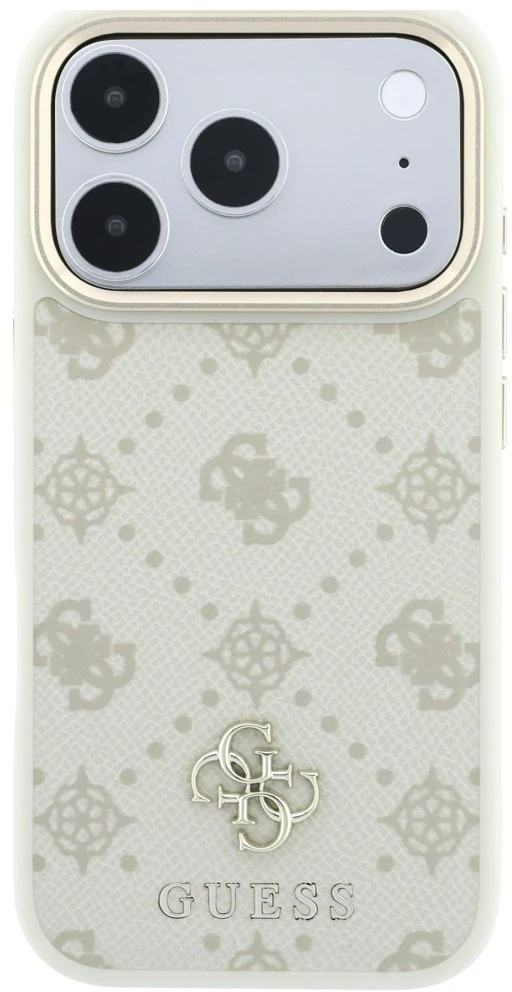 Dėklas Guess Peony 4G Small Logo MagSafe do iPhone 18 Pro Max / 17 Pro Max smėlio spalva
