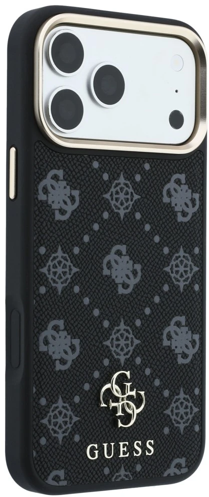 Dėklas Guess Peony 4G Small Logo MagSafe do iPhone 18 Pro Max / 17 Pro Max juoda