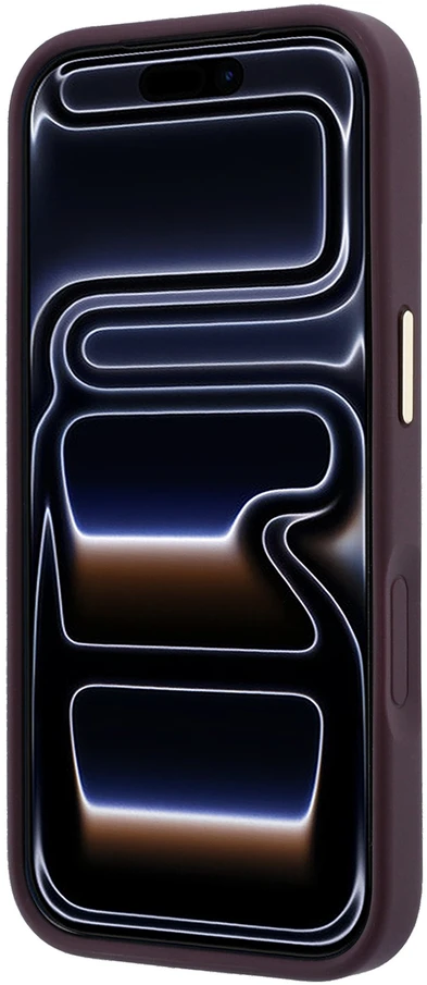 Dėklas Guess Peony 4G Small Logo MagSafe do iPhone 18 Pro / 17 Pro bordo spalvos