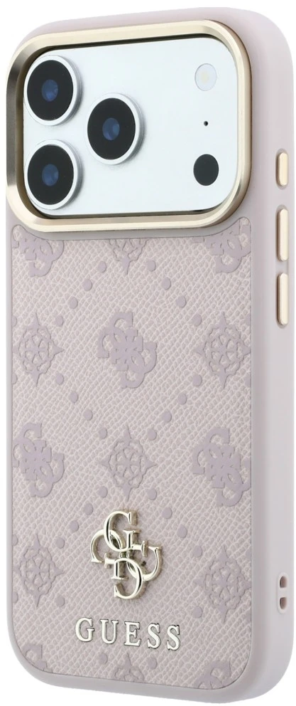 Dėklas Guess Peony 4G Small Logo MagSafe skirtas iPhone 18 Pro / 17 Pro rožinis