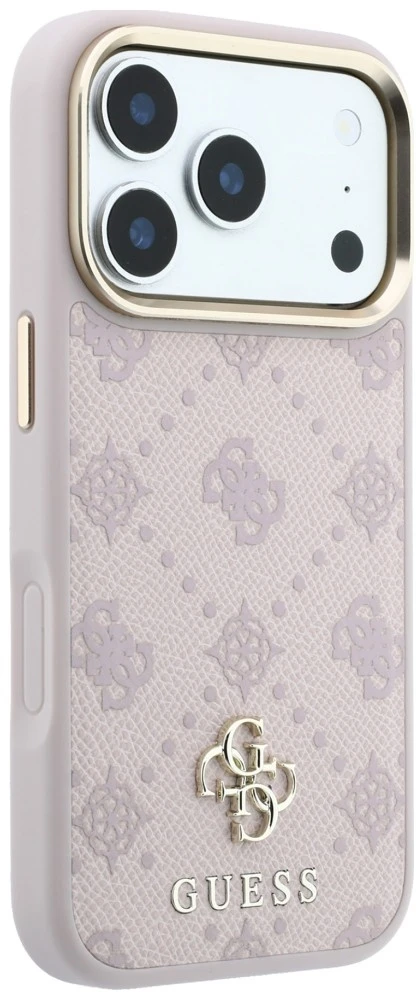 Dėklas Guess Peony 4G Small Logo MagSafe skirtas iPhone 18 Pro / 17 Pro rožinis