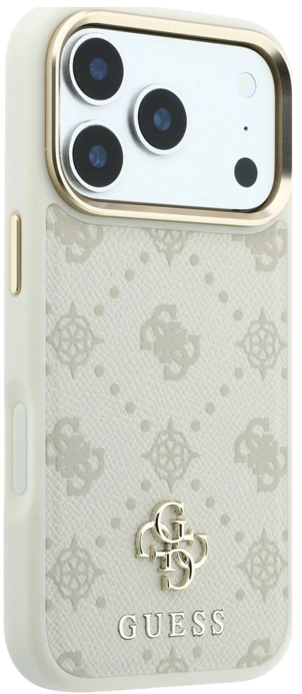 Dėklas Guess Peony 4G Small Logo MagSafe do iPhone 18 Pro Max / 17 Pro Max smėlio spalva