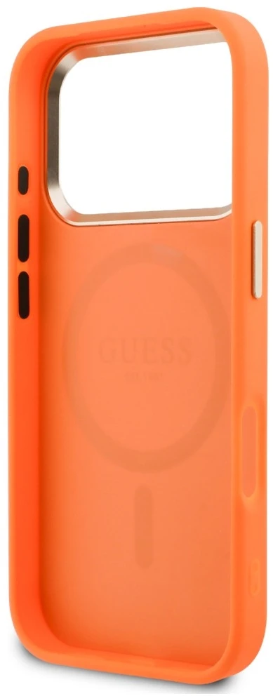 Dėklas Guess Peony Hot Stamp MagSafe do iPhone 18 Pro Max / 17 Pro Max oranžinė
