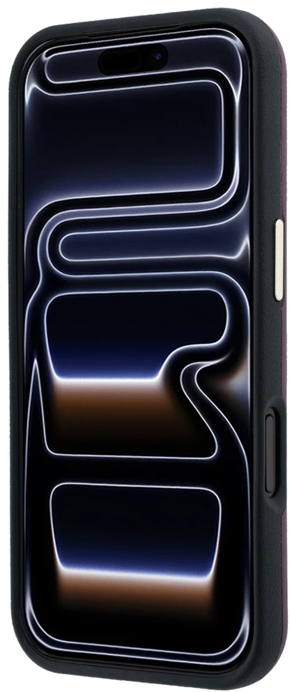 Dėklas Guess Perforated 4G Gold Logo Magsafe do iPhone 18 Pro / 17 Pro bordo spalvos