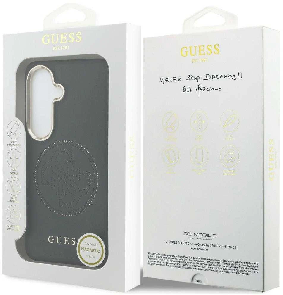 Guess PU Perforated 4G Logo Magnetic dėklas skirtas Samsung Galaxy S26 juodos spalvos