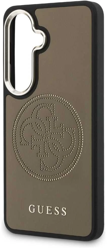 Guess PU Perforated 4G Logo Magnetic dėklas skirtas Samsung Galaxy S26 rudos spalvos