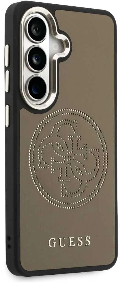 Guess PU Perforated 4G Logo Magnetic dėklas skirtas Samsung Galaxy S26 rudos spalvos