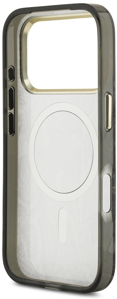 Dėklas Guess Python Pattern MagSafe Case for iPhone 17 Pro / 18 Pro - Juodas