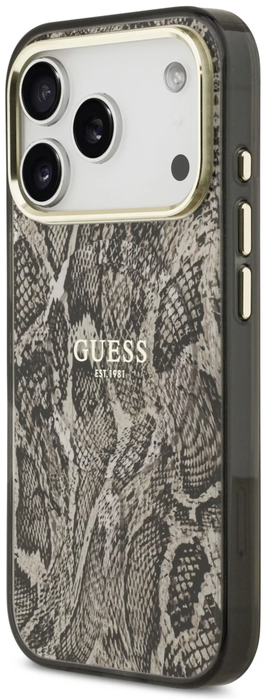 Dėklas Guess Python Pattern MagSafe Case for iPhone 17 Pro / 18 Pro - Brown