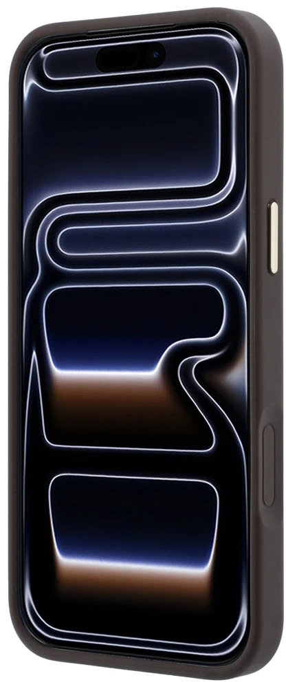 Guess Ring Stand 360 4G Classic Logo MagSafe dėklas, skirtas iPhone 18 Pro / 17 Pro, rudas