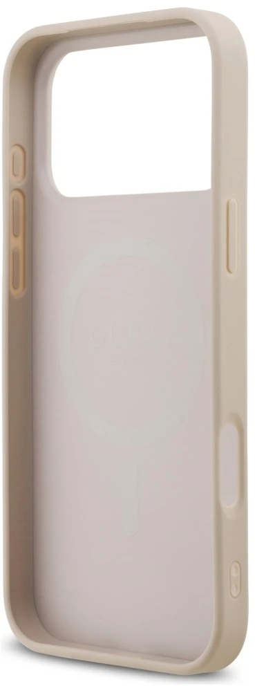 Dėklas Guess Saffiano Classic Logo MagSafe do iPhone 18 Pro Max / iPhone 17 Pro Max rožinė