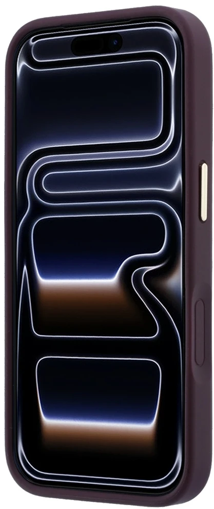 Dėklas Guess Saffiano Peony & Ring MagSafe do iPhone 18 Pro / 17 Pro bordo spalvos